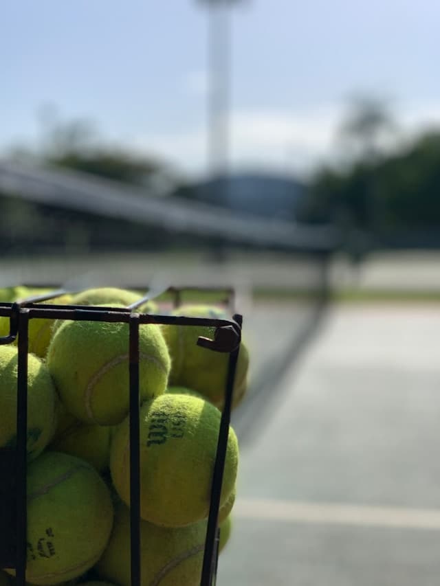 Tennis coaching session